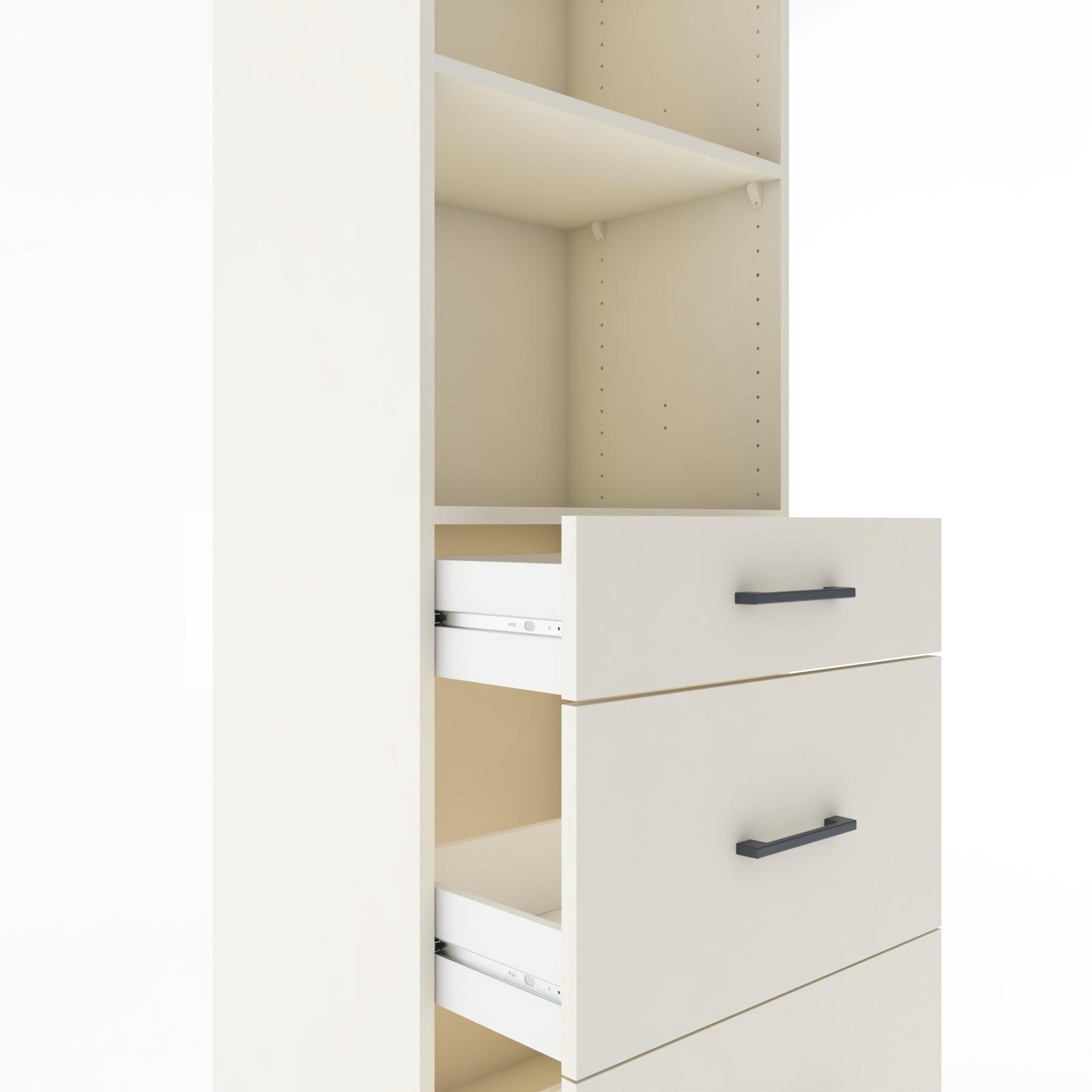 Woodntry Modüler Dolap Aytaşı 60x44x170 cm Çekmeceli ve Raflı CR47-1