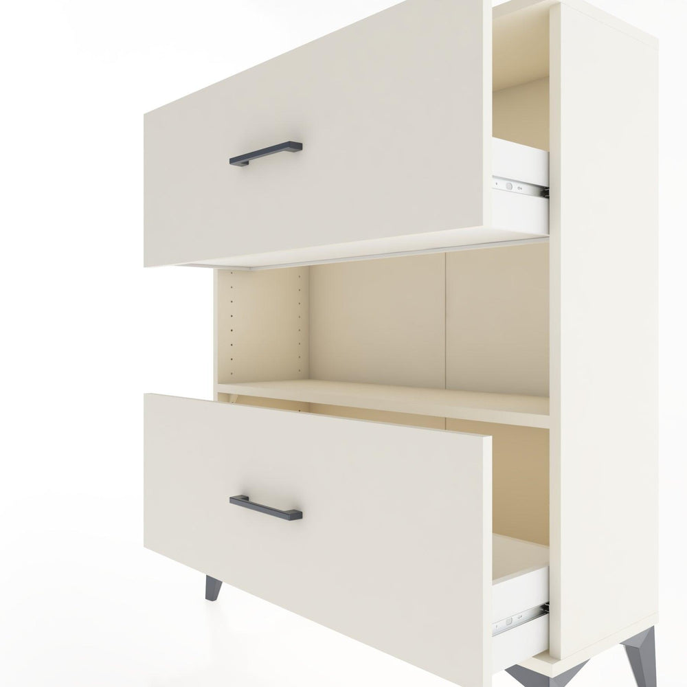 Woodntry Modüler Şifonyer Aytaşı 88x30x94 cm Çekmeceli ve Raflı CR17-1