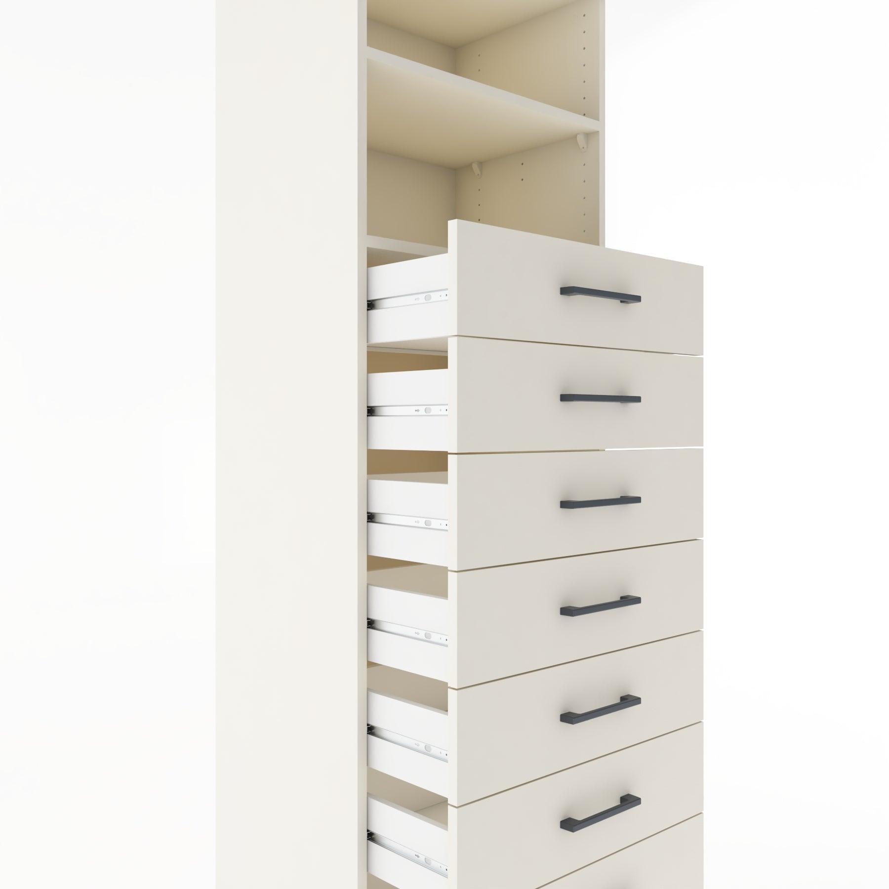 Woodntry Modular Cabinet Moonstone 60x44x170 cm with Drawers and Shelves CR33-1