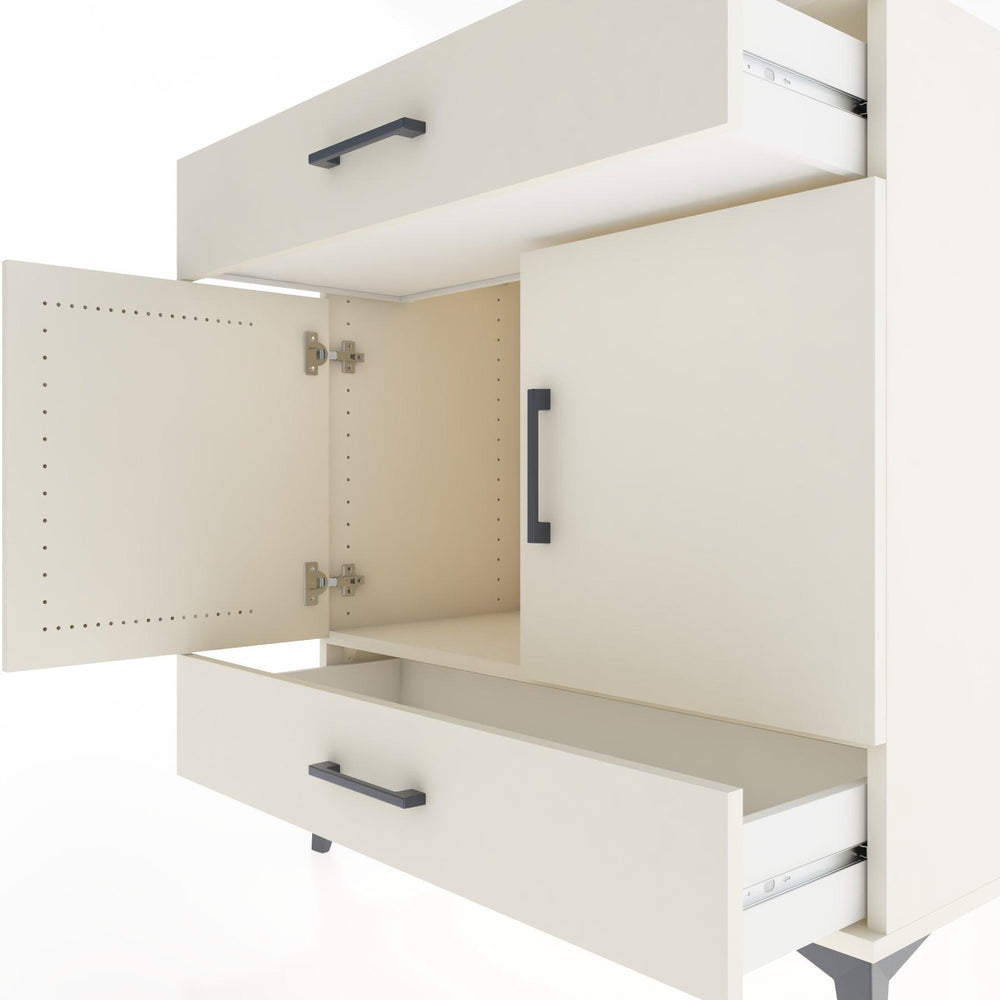 Woodntry Modular Dresser Moonstone 88x44x84 cm with Cover and Drawer KC60-1