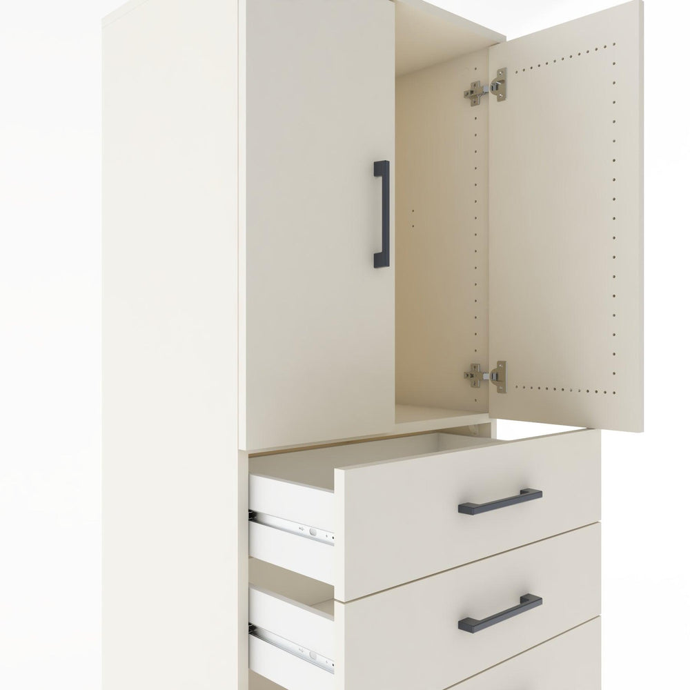 Woodntry Modular Cabinet Moonstone 60x44x170 cm with Doors and Drawers KC3-1