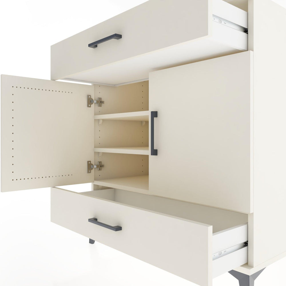 Woodntry Modular Dresser Moonstone 88x44x84 cm with Cover and Drawer KC58-1