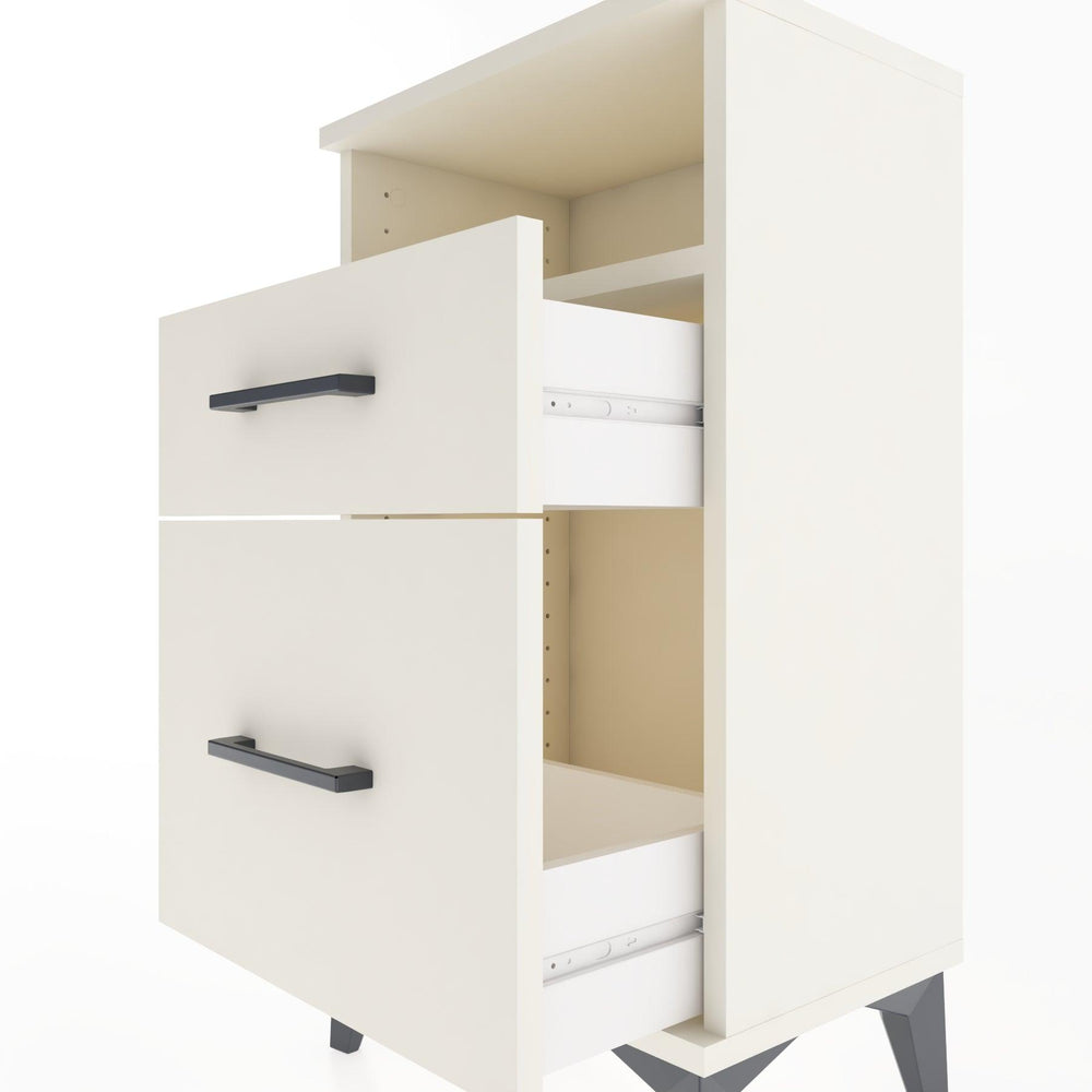 Woodntry Modüler Komodin 2 Çekmece ve Raflı V3 44x30x68 cm Aytaşı - Woodntry