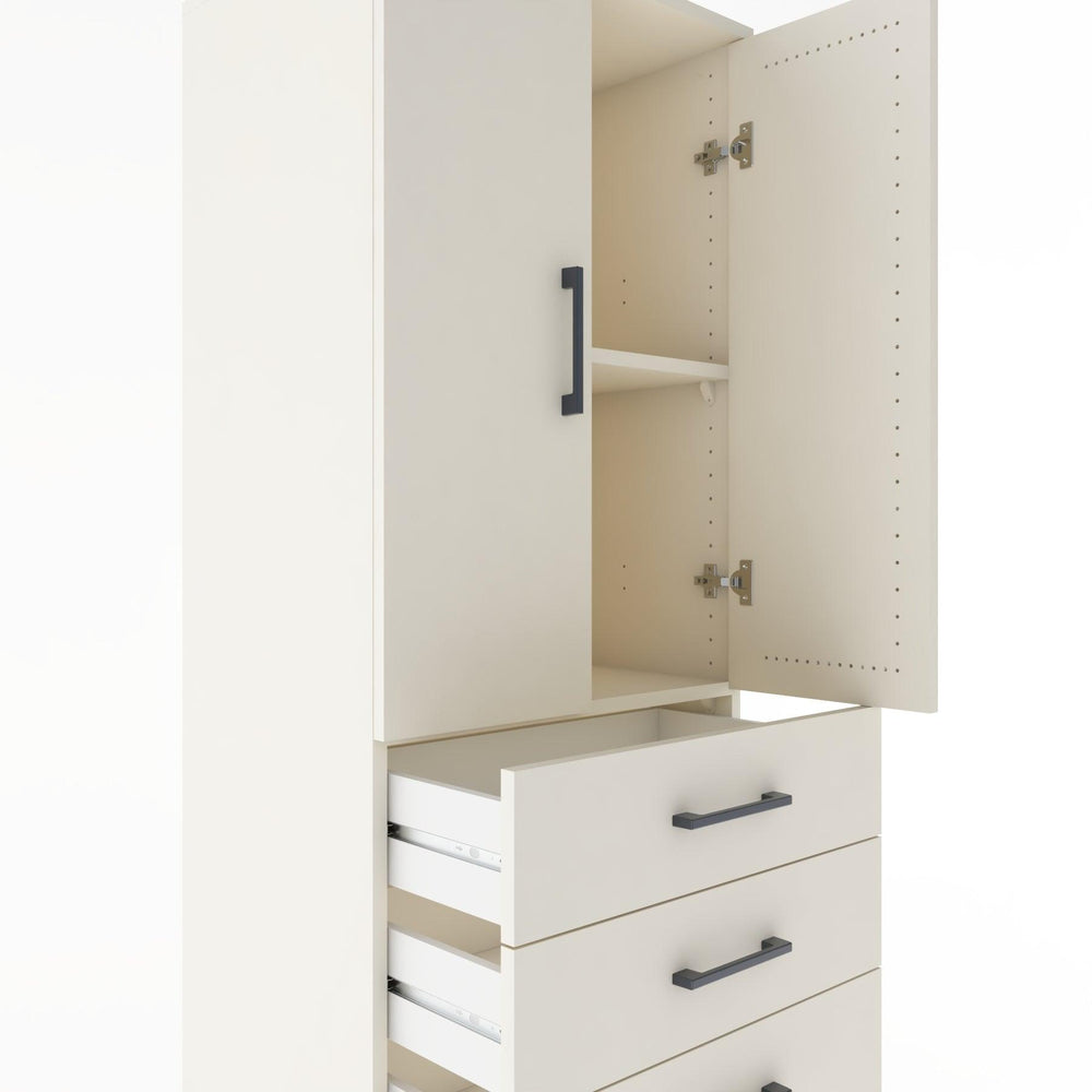 Woodntry Modular Cabinet Moonstone 60x44x170 cm with Doors and Drawers KC13-1