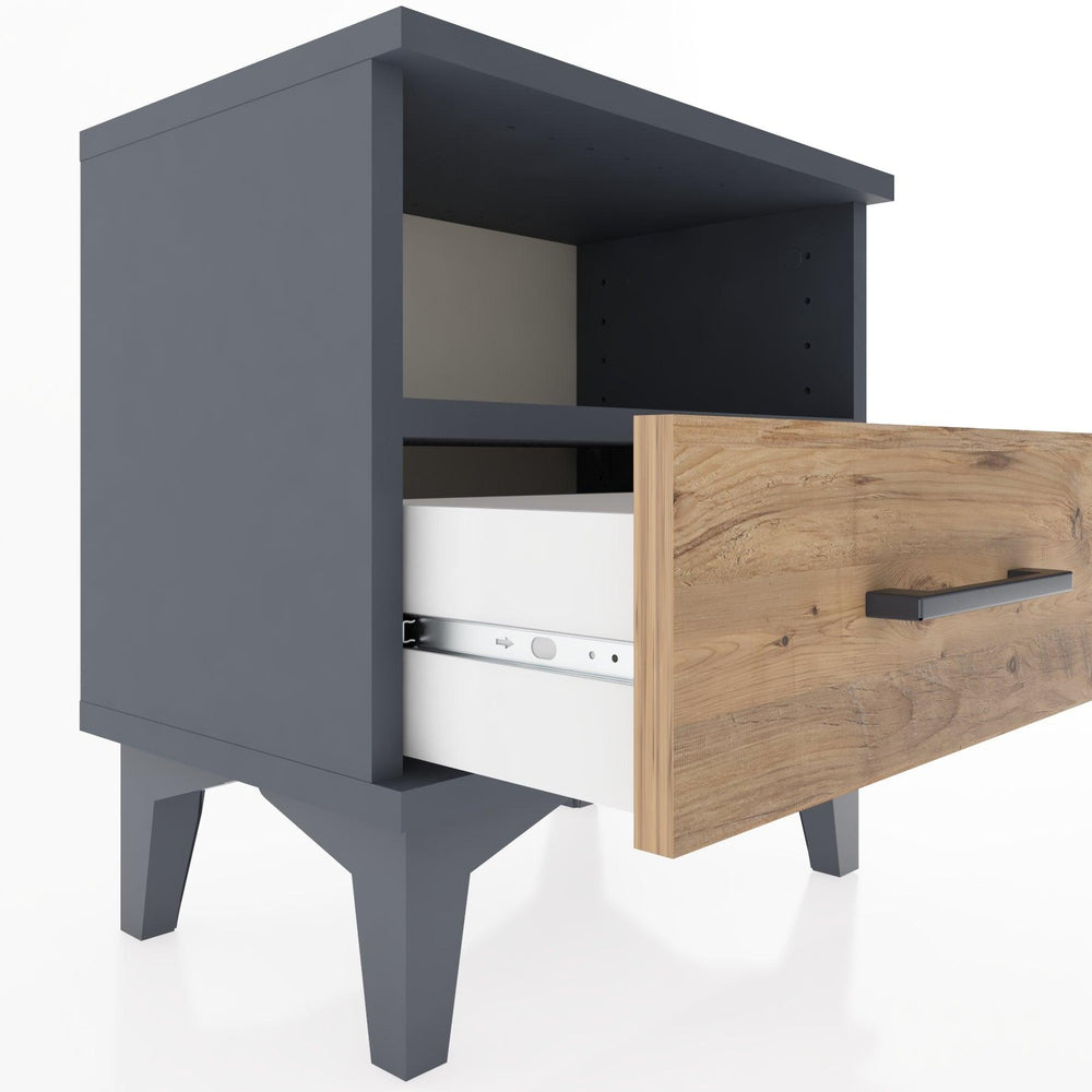 Woodntry Modüler Komodin Raf ve Çekmece 44x30x36 cm Antrasit - Woodntry