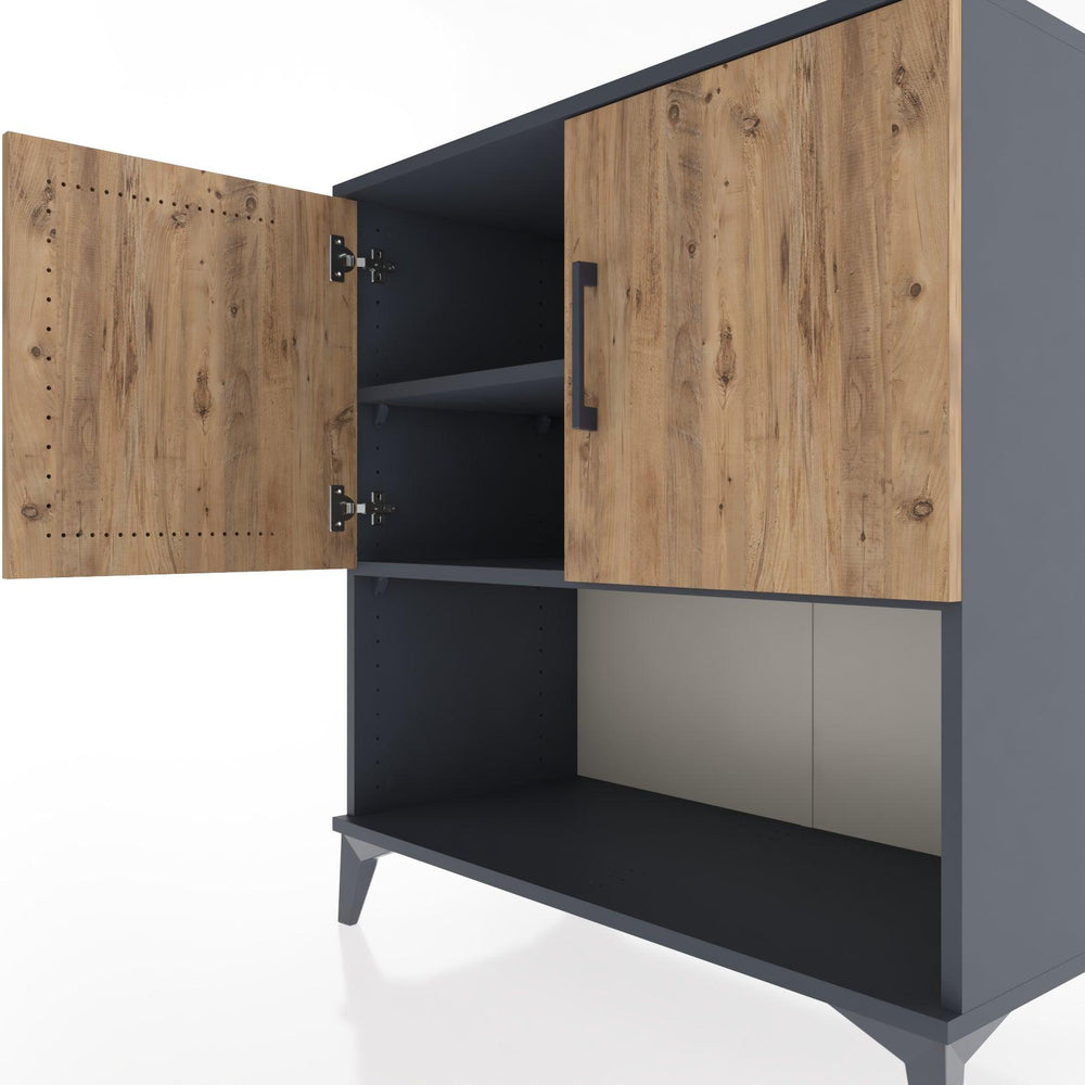 Woodntry Modular Dresser Anthracite 88x44x84 cm with Cover and Shelf KR44-2