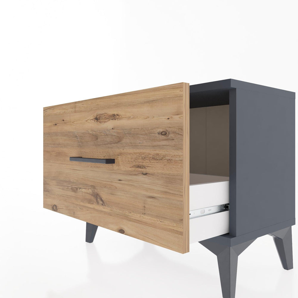 Woodntry Modular Nightstand Anthracite 60x30x36 cm Drawer C1-2