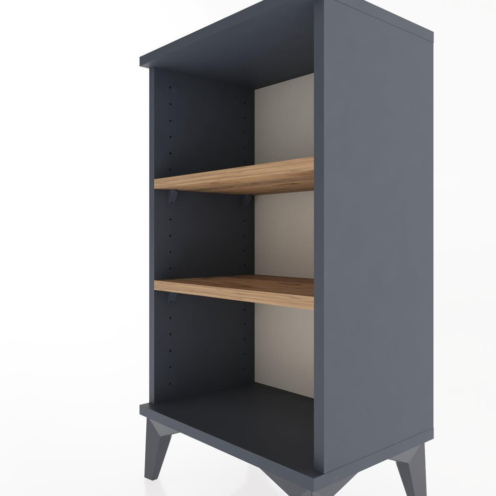 Woodntry Modüler Komodin Üç Raflı 44x30x68 cm Antrasit - Woodntry