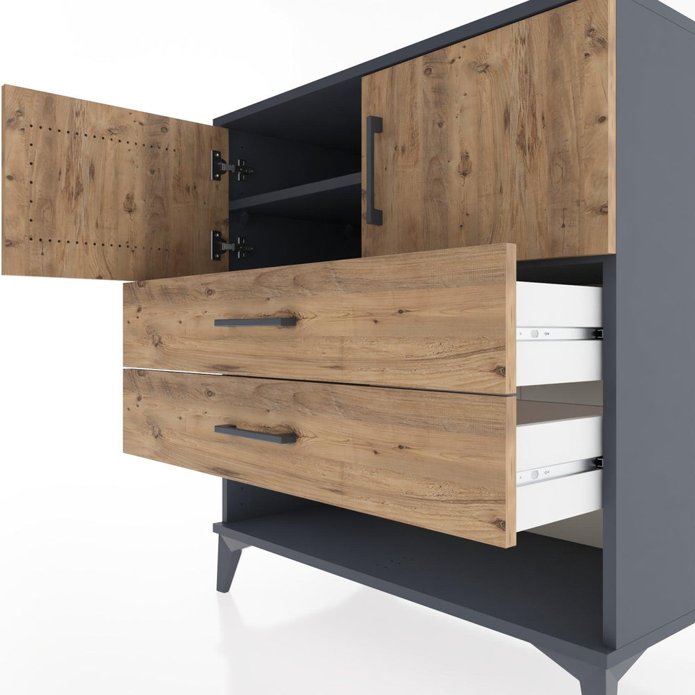 Woodntry Modular Dresser Anthracite 88x44x84 cm Functional F99-2