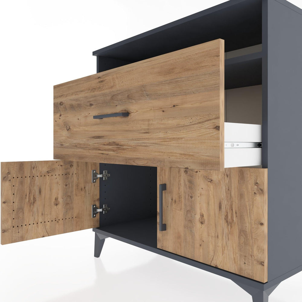 Woodntry Modular Dresser Anthracite 88x44x84 cm Functional F118-2