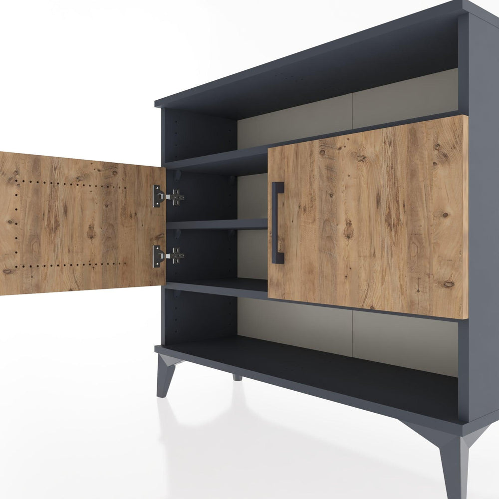 Woodntry Modüler Şifonyer Raf ve İki Kapaklı V3 88x30x68 cm Çam - Woodntry