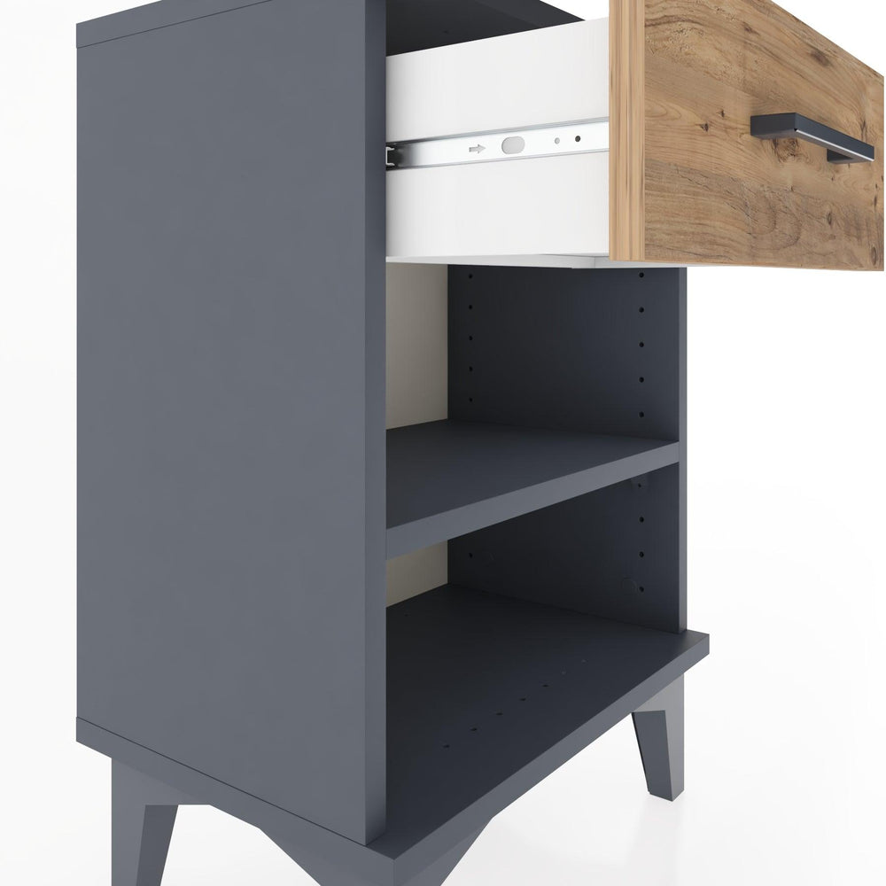 Woodntry Modüler Komodin Tek Çekmeceli 44x30x52 cm Antrasit - Woodntry