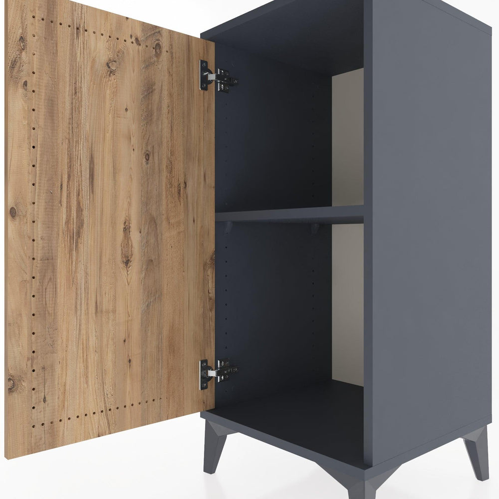 Woodntry Modular Nightstand Anthracite 44x44x84 cm with Lid K23-2