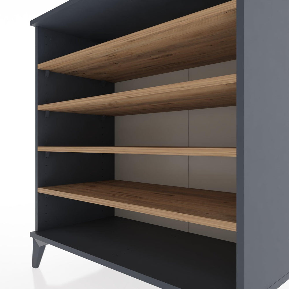 Woodntry Modüler Şifonyer Antrasit 88x44x84 cm Raflı R121-2