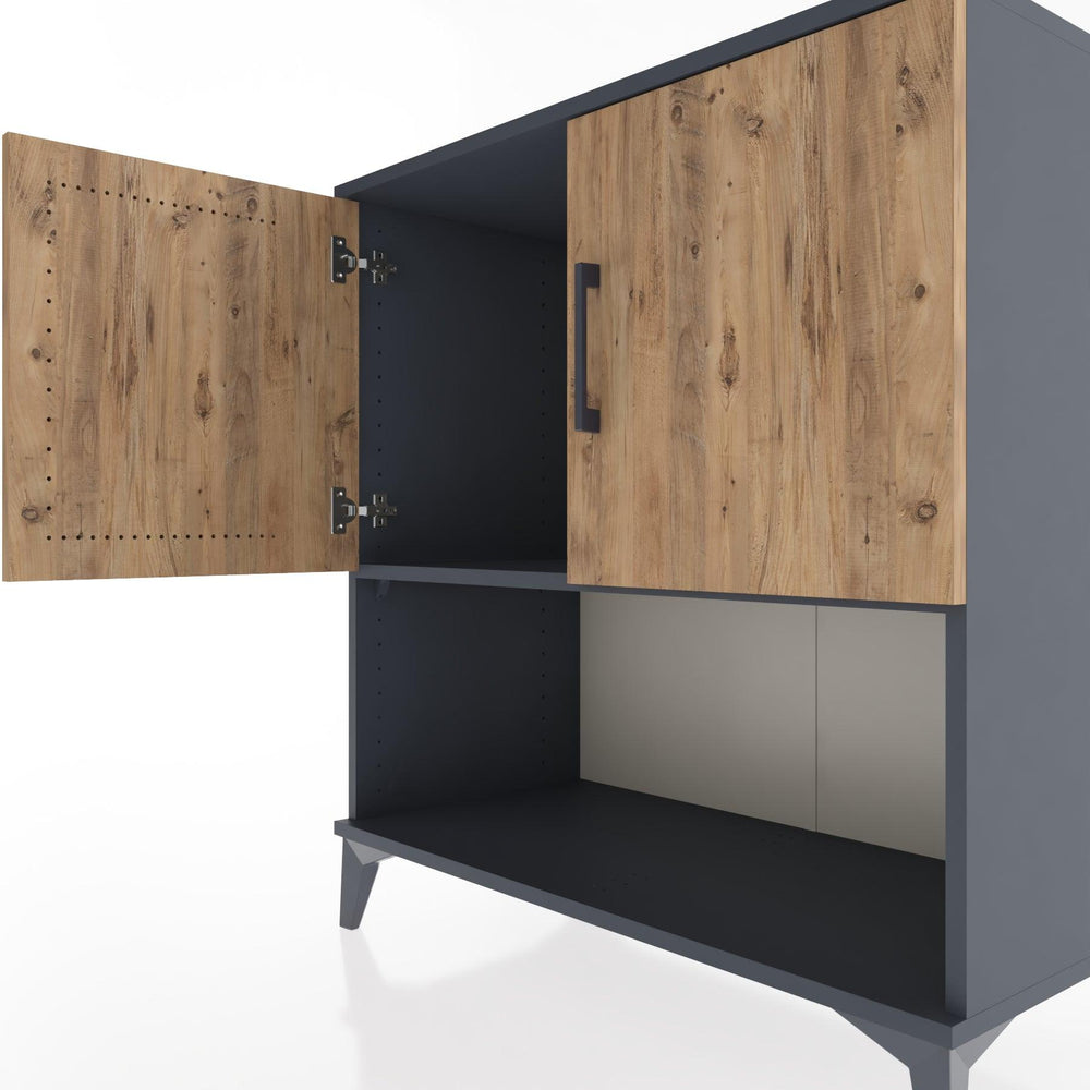 Woodntry Modular Dresser Anthracite 88x44x84 cm with Cover and Shelf KR45-2