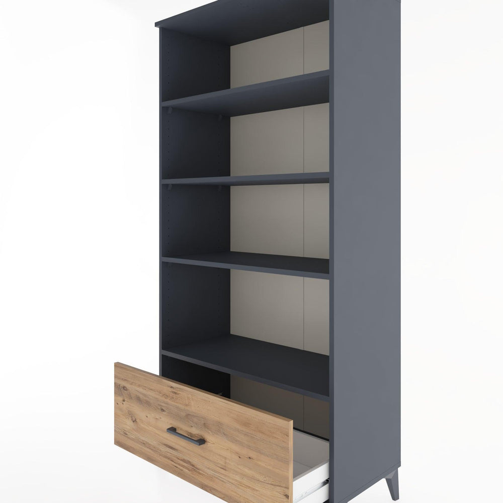 Woodntry Modular Cabinet Anthracite 88x44x170 cm with Drawers and Shelves CR44-2