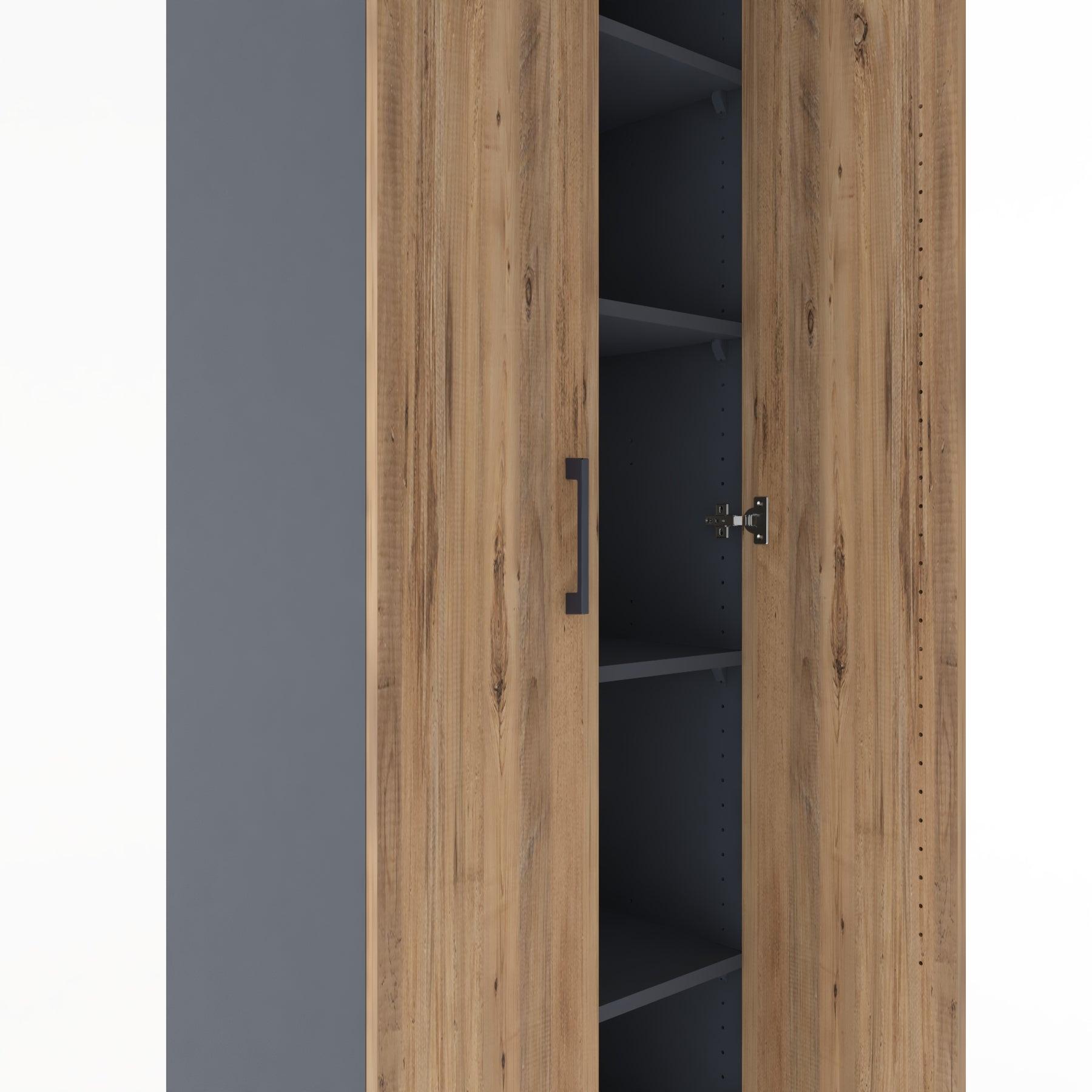 Woodntry Modular Cabinet Anthracite 60x44x170 cm with Cover K9-2