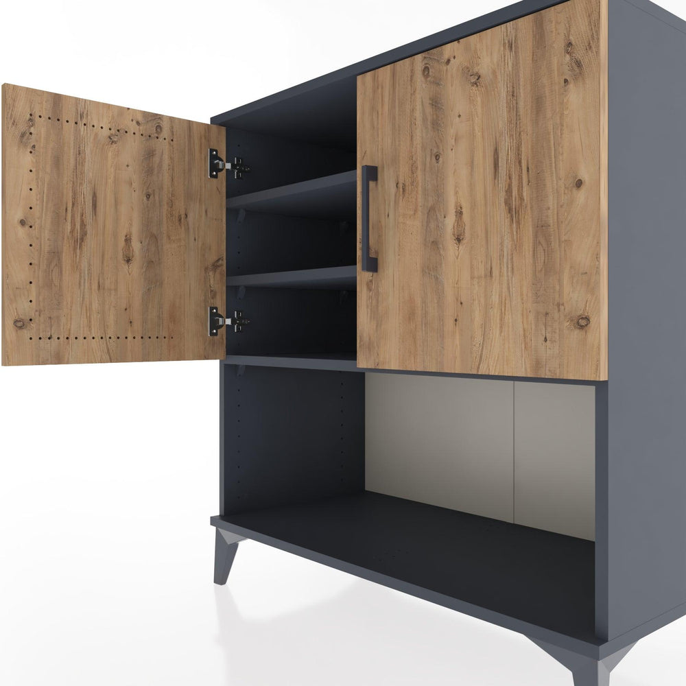 Woodntry Modular Dresser Anthracite 88x44x84 cm with Cover and Shelf KR43-2