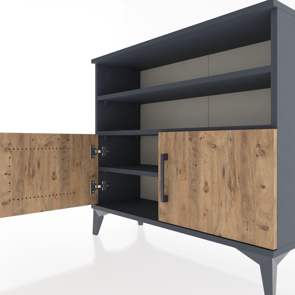 Woodntry Modüler Şifonyer Raf Çekmece Kapaklı 88x30x68 cm Çam - Woodntry