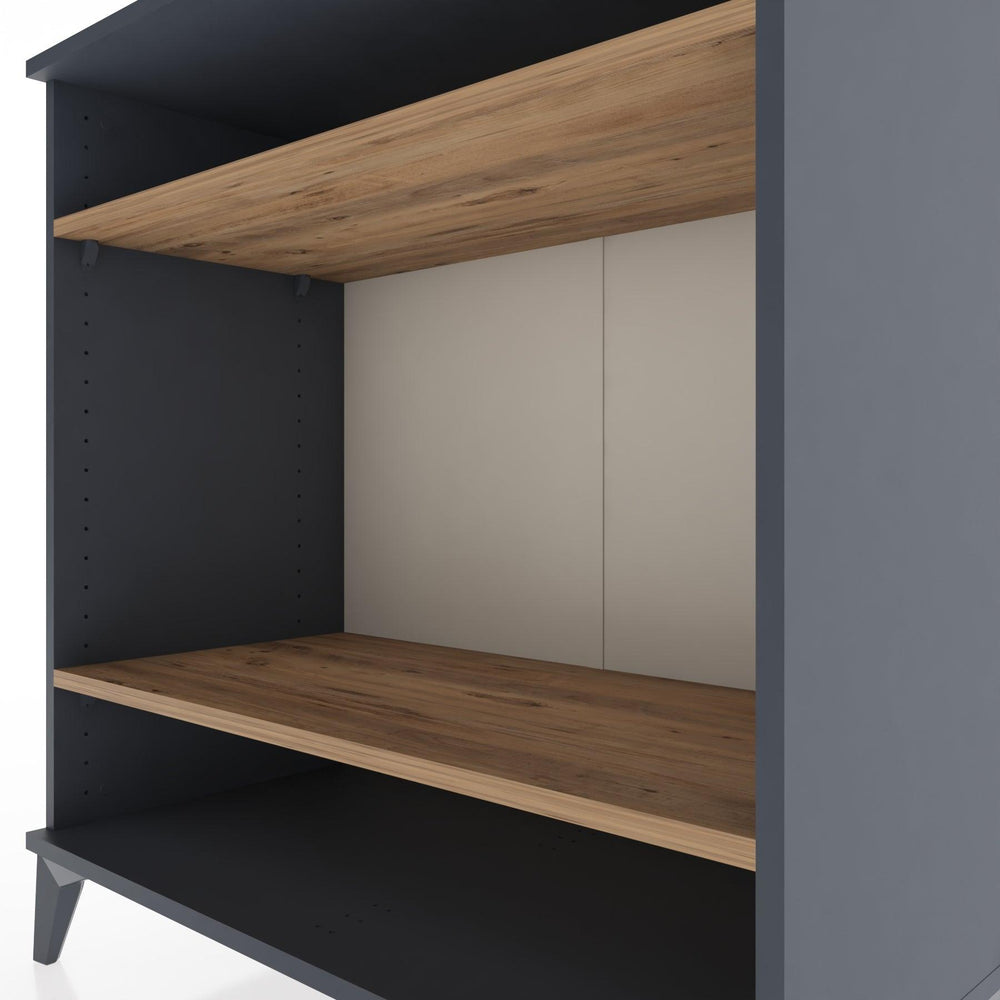 Woodntry Modüler Şifonyer Antrasit 88x44x84 cm Raflı R122-2