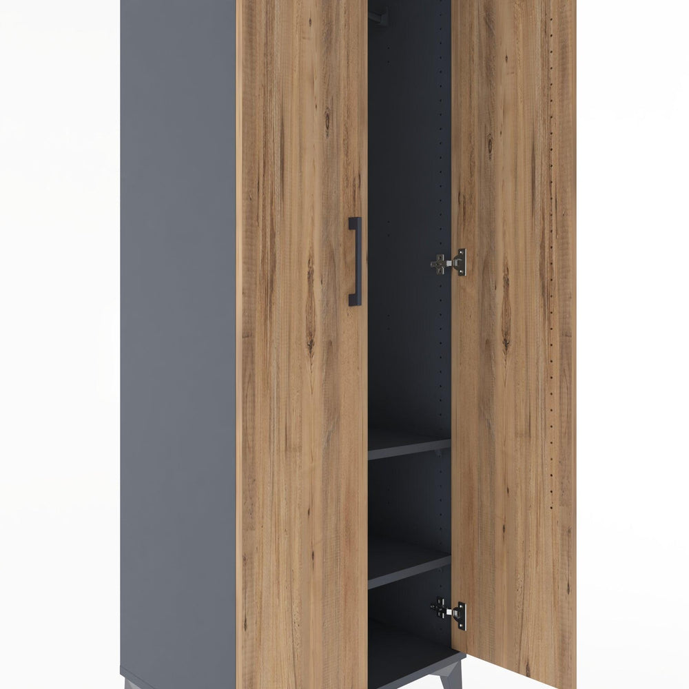 Woodntry Modular Cabinet Anthracite 60x44x170 cm with Cover K31-2