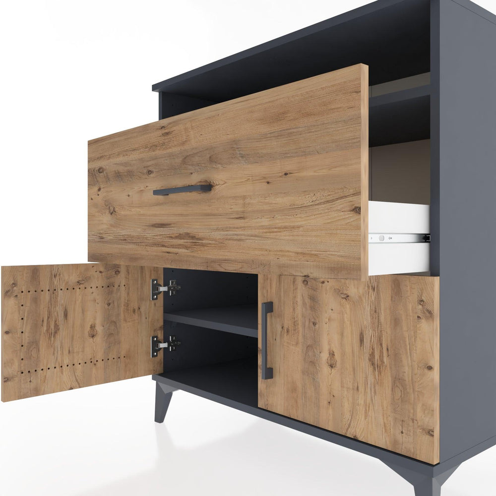 Woodntry Modular Dresser Anthracite 88x44x84 cm Functional F117-2