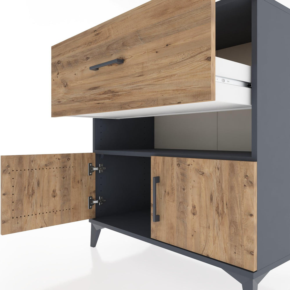 Woodntry Modular Dresser Anthracite 88x44x84 cm Functional F108-2