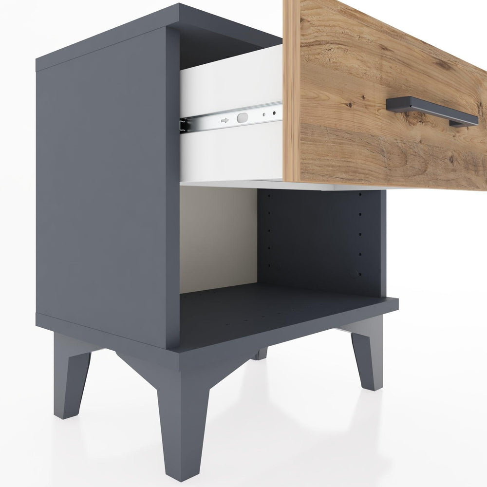 Woodntry Modüler Komodin Çekmece ve Raf 44x30x36 cm Antrasit - Woodntry