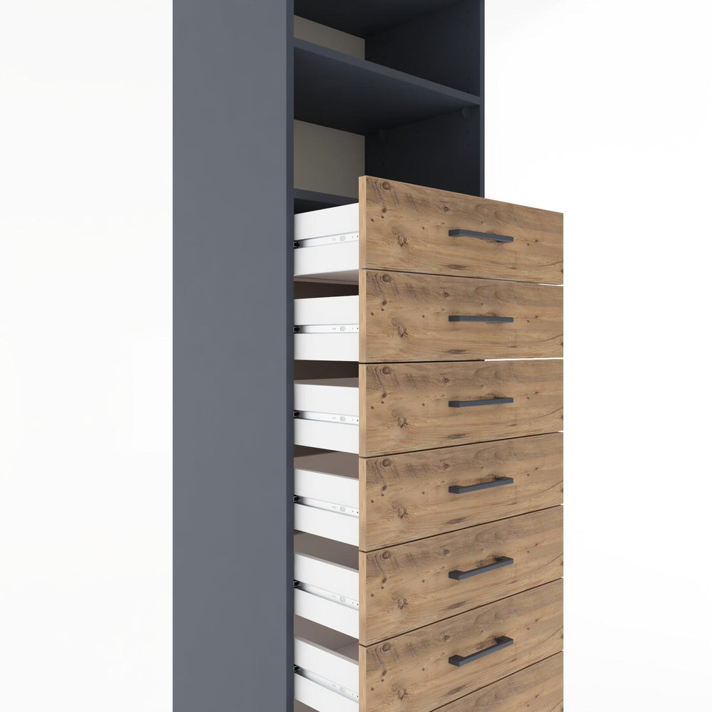 Woodntry Modular Cabinet Anthracite 60x44x170 cm with Drawers and Shelves CR33-2