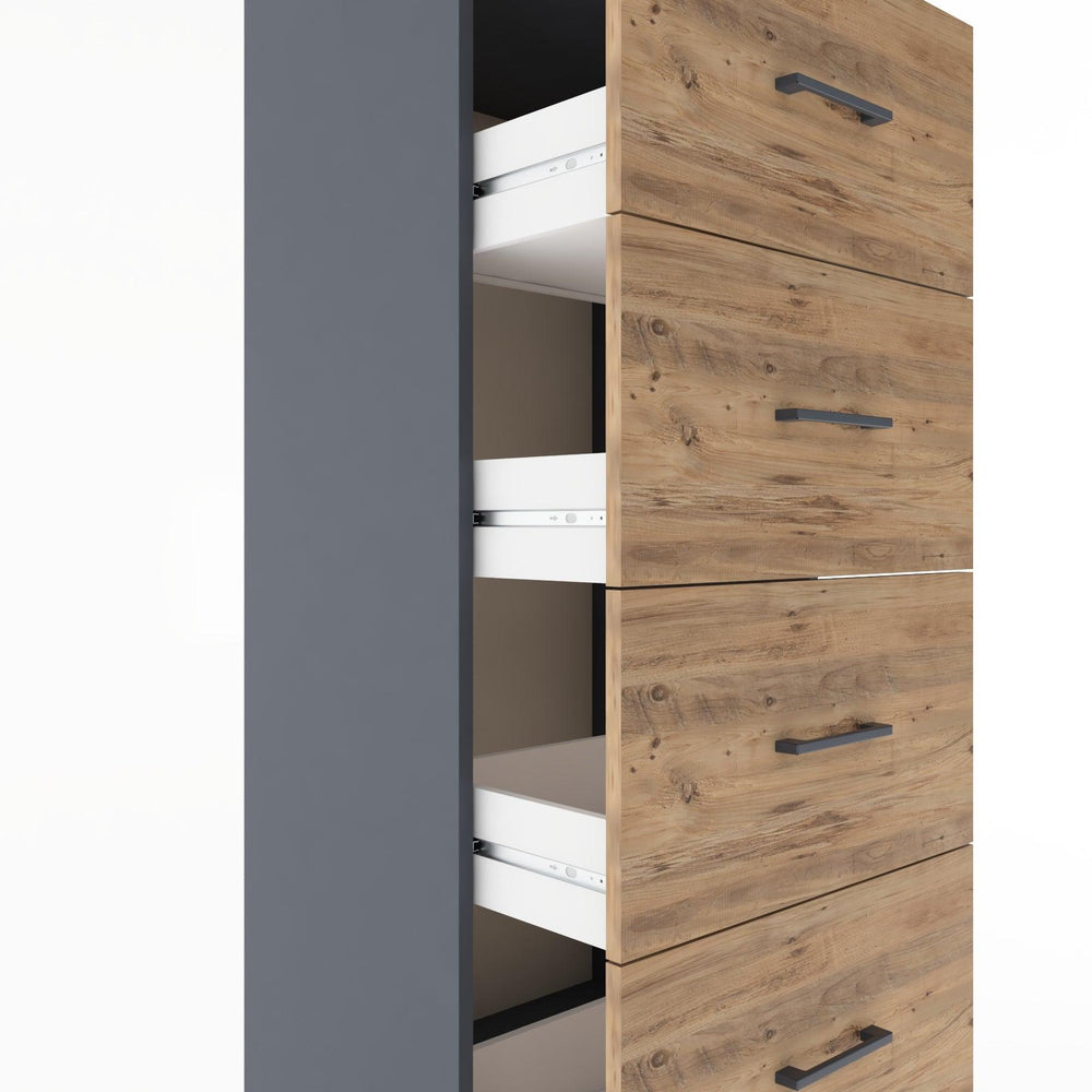 Woodntry Modular Cabinet Anthracite 60x44x170 cm with Drawers and Shelves CR52-2