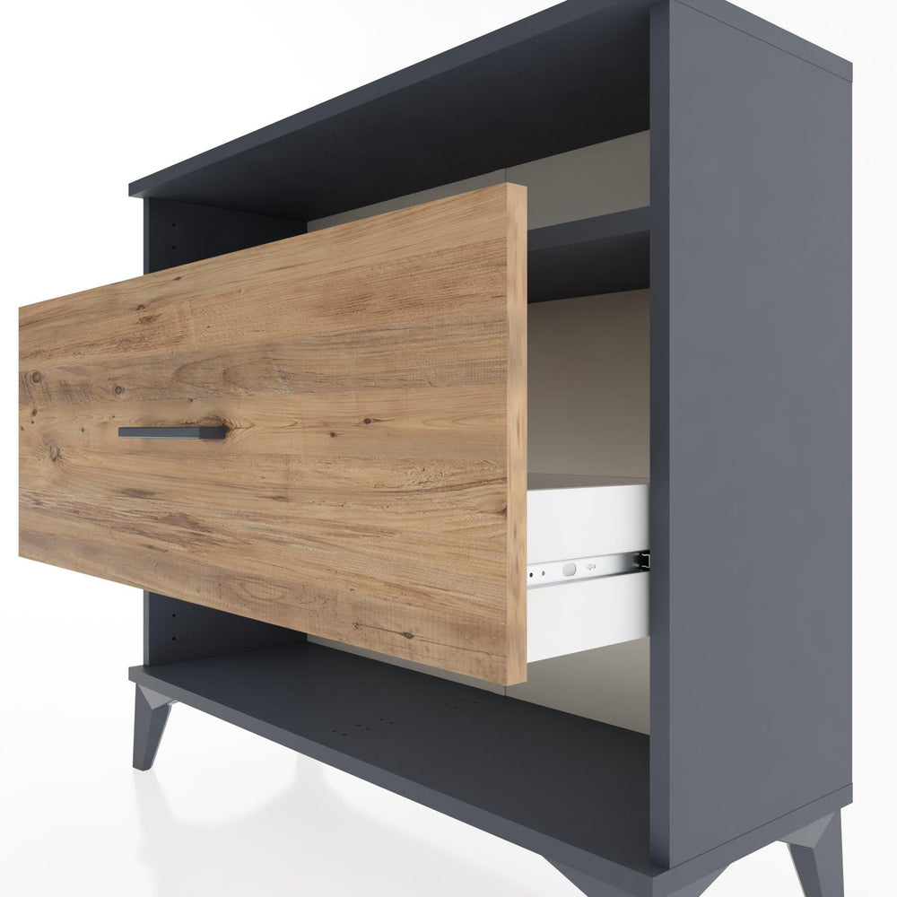 Woodntry Modüler Şifonyer Raf ve Çekmece V2 88x30x68 cm Antrasit - Woodntry