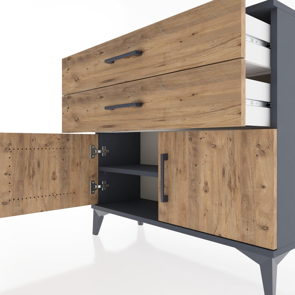 Woodntry Modüler Şifonyer Kapak ve Çekmeceli V3 88x30x68 cm Aytaşı - Woodntry