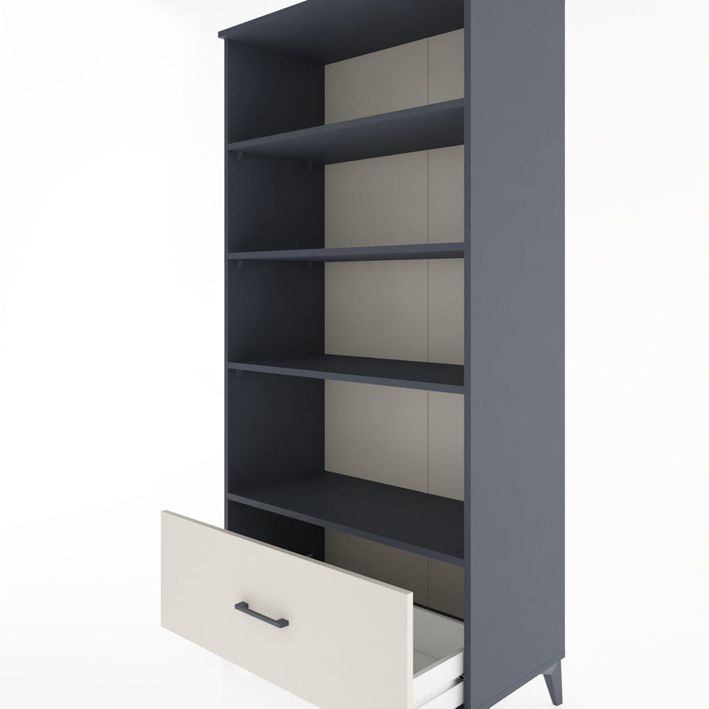 Woodntry Modular Cabinet Anthracite 88x44x170 cm with Drawers and Shelves CR44-2