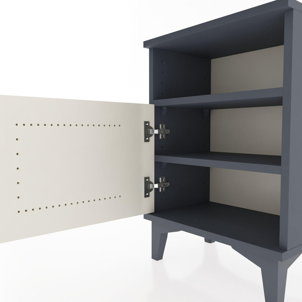 Woodntry Modüler Komodin Raf ve Tek Kapaklı 44x30x52 cm Antrasit - Woodntry