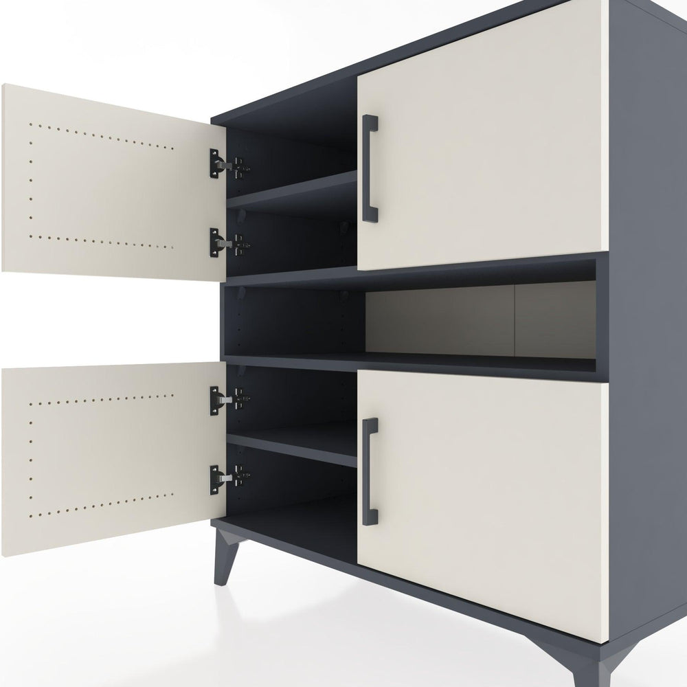 Woodntry Modular Dresser Anthracite 88x44x84 cm with Cover and Drawer KC102-2