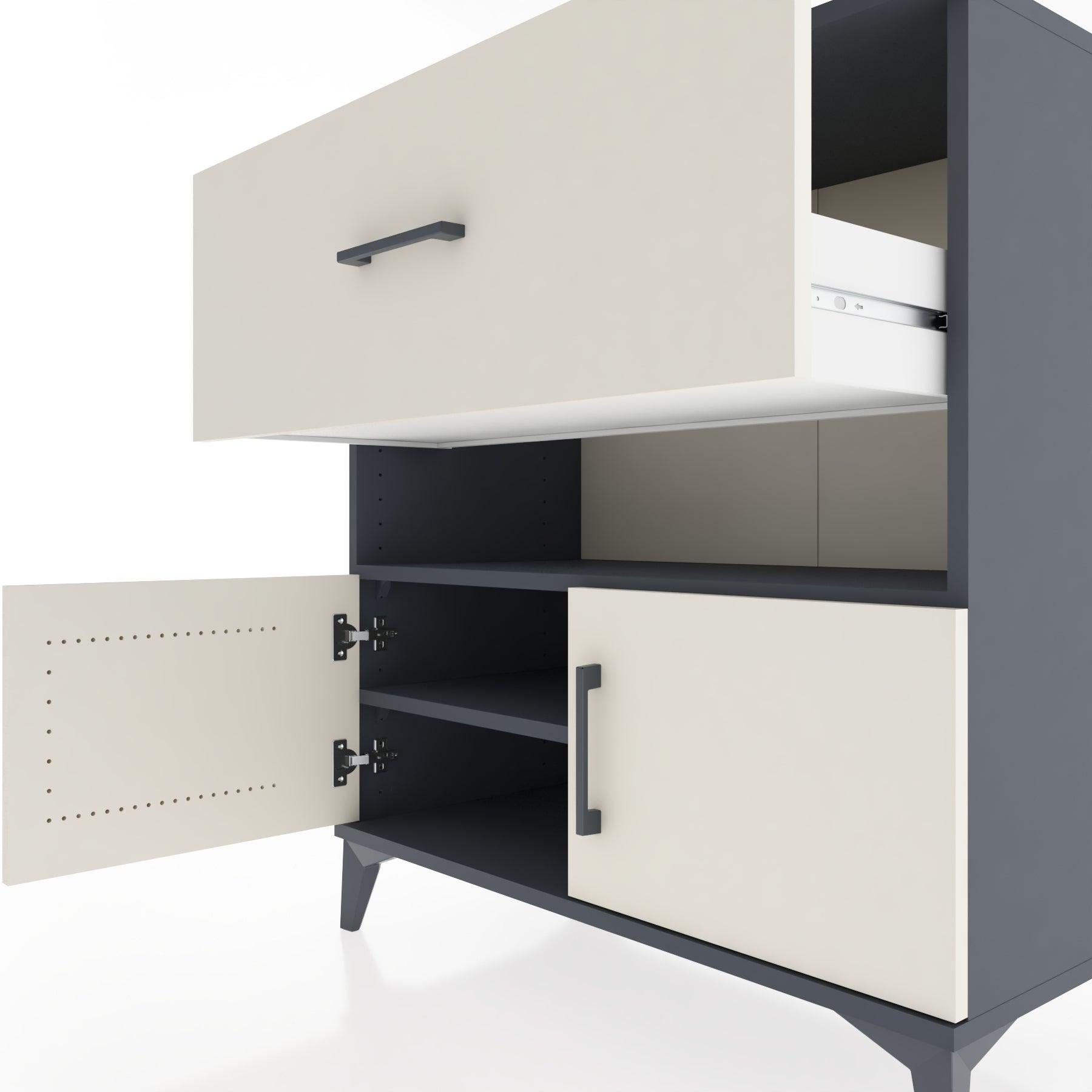 Woodntry Modular Dresser Anthracite 88x44x84 cm Functional F107-2