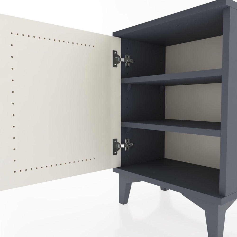 Woodntry Modüler Komodin Tek Kapaklı 44x30x52 cm Antrasit - Woodntry