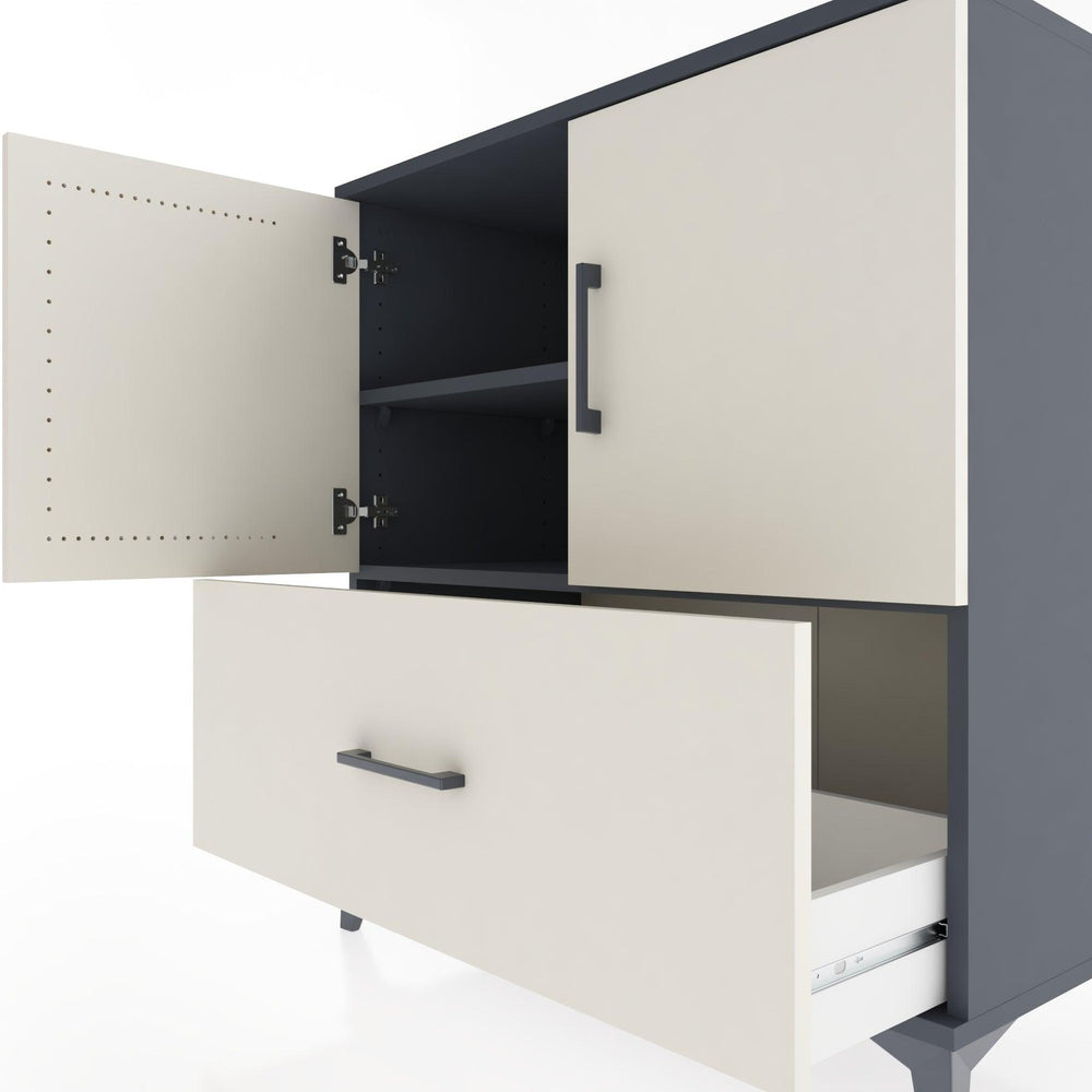 Woodntry Modular Dresser Anthracite 88x44x84 cm with Cover and Drawer KC47-2