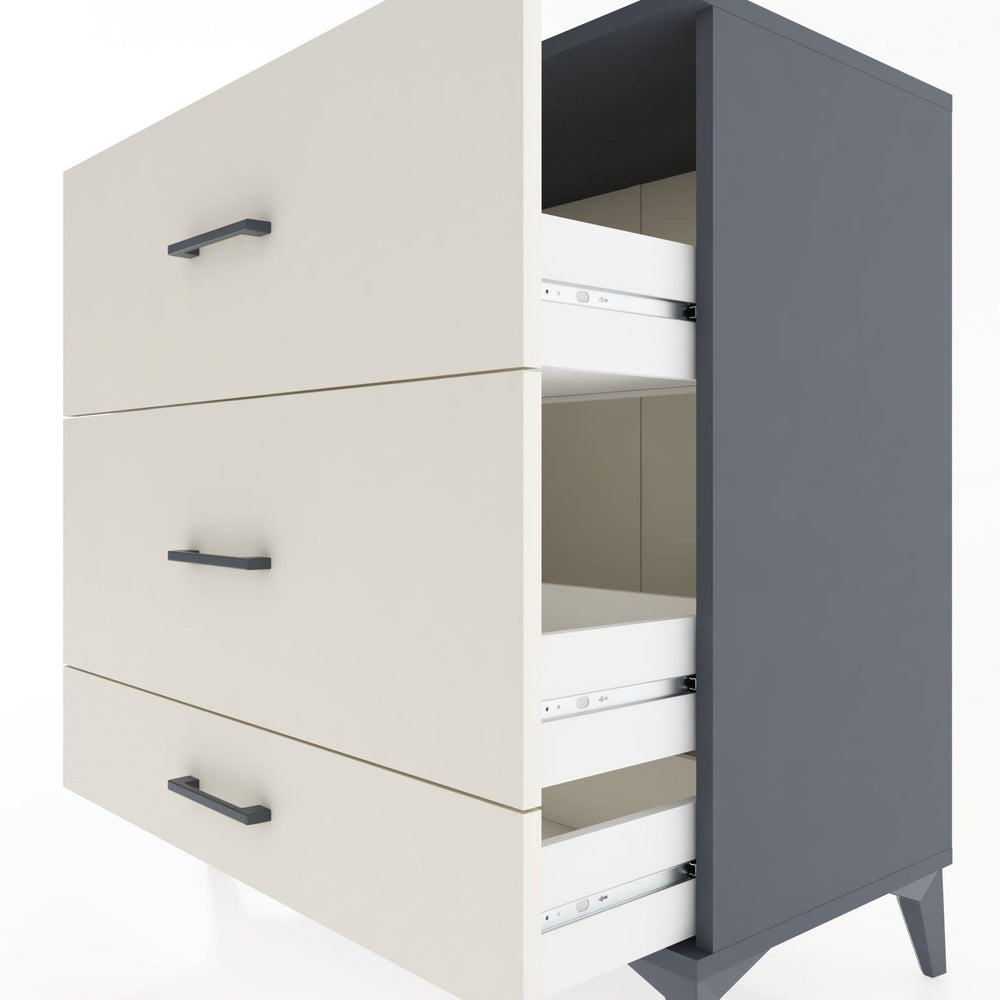 Woodntry Modular Dresser Anthracite 88x44x84 cm Drawer C6-2