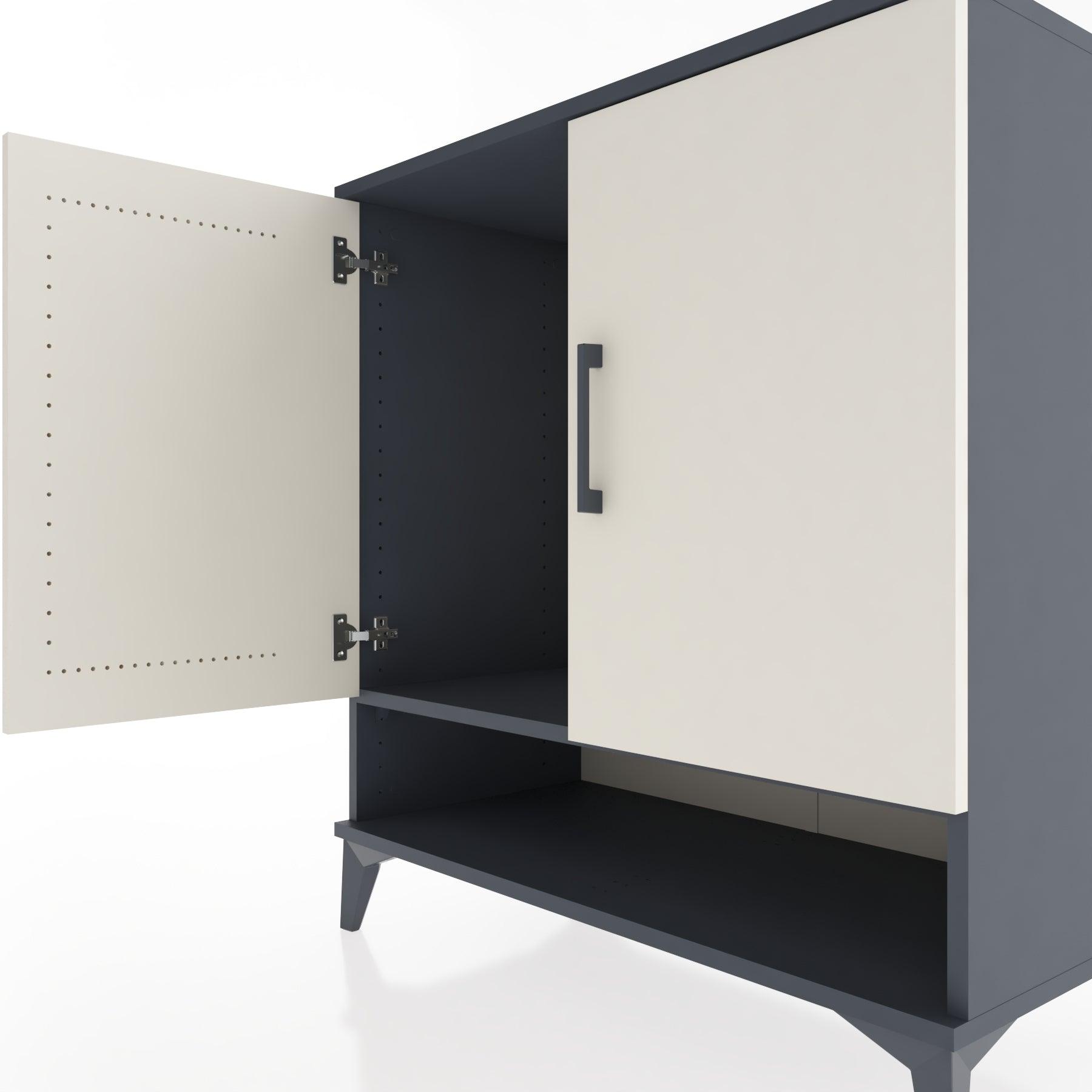 Woodntry Modular Dresser Anthracite 88x44x84 cm with Cover and Shelf KR77-2