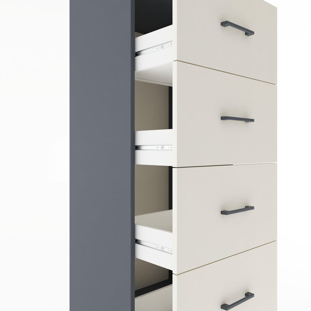 Woodntry Modular Cabinet Anthracite 60x44x170 cm with Drawers and Shelves CR52-2