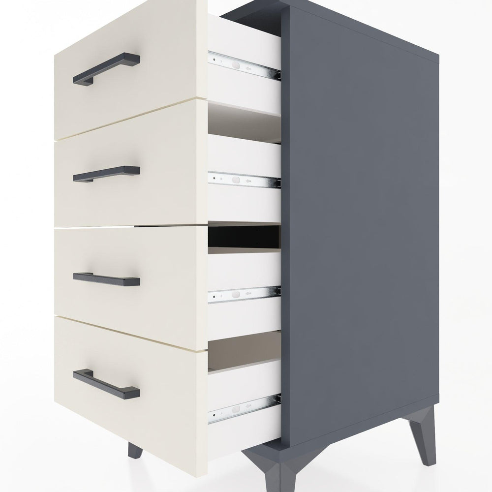 Woodntry Modular Nightstand Anthracite 44x44x68 cm Drawer C1-2