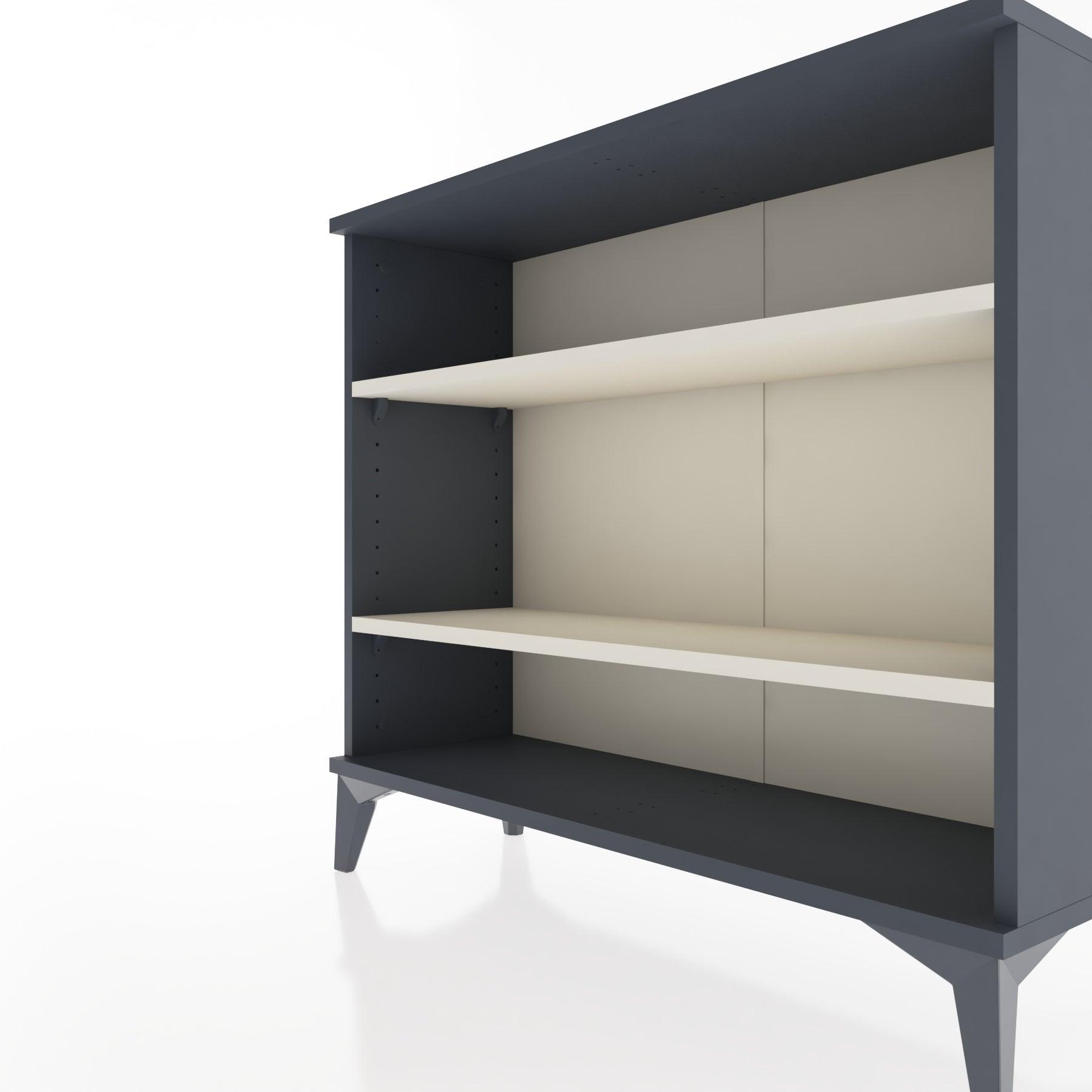 Woodntry Modüler Şifonyer İki Raflı 88x30x68 cm Antrasit - Woodntry