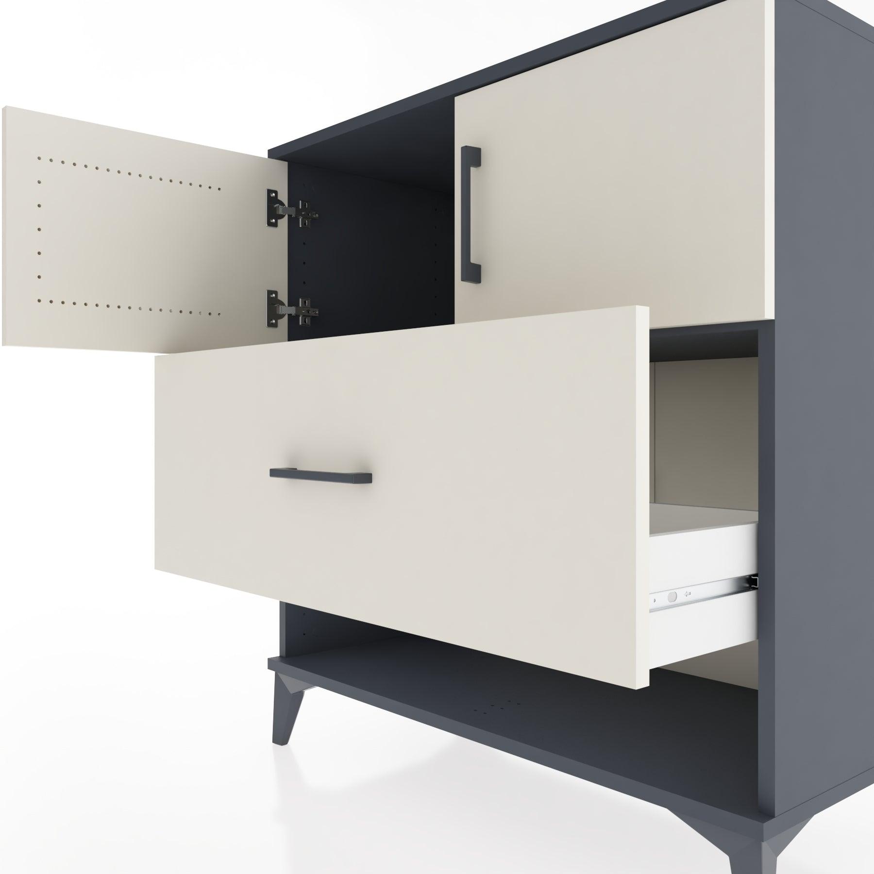 Woodntry Modular Dresser Anthracite 88x44x84 cm Functional F120-2