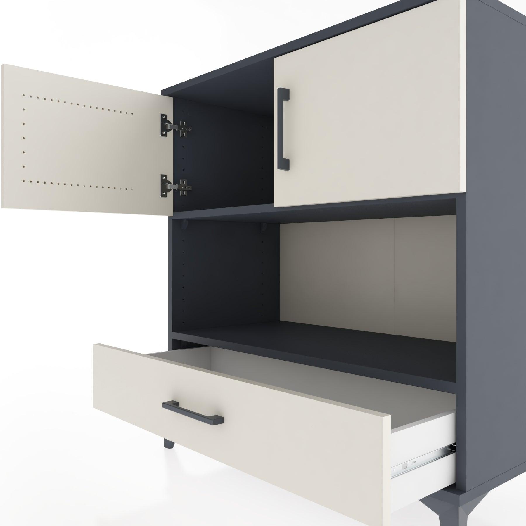 Woodntry Modular Dresser Anthracite 88x44x84 cm Functional F96-2