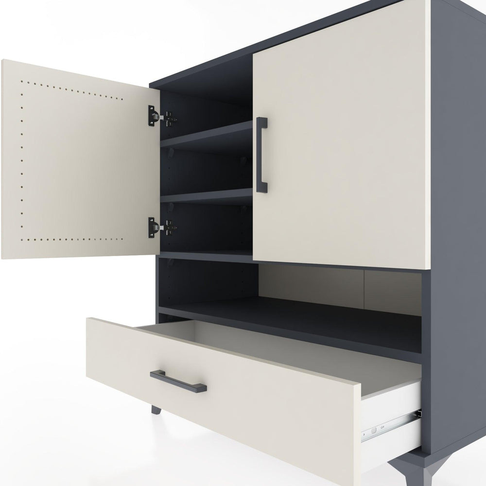 Woodntry Modular Dresser Anthracite 88x44x84 cm Functional F28-2