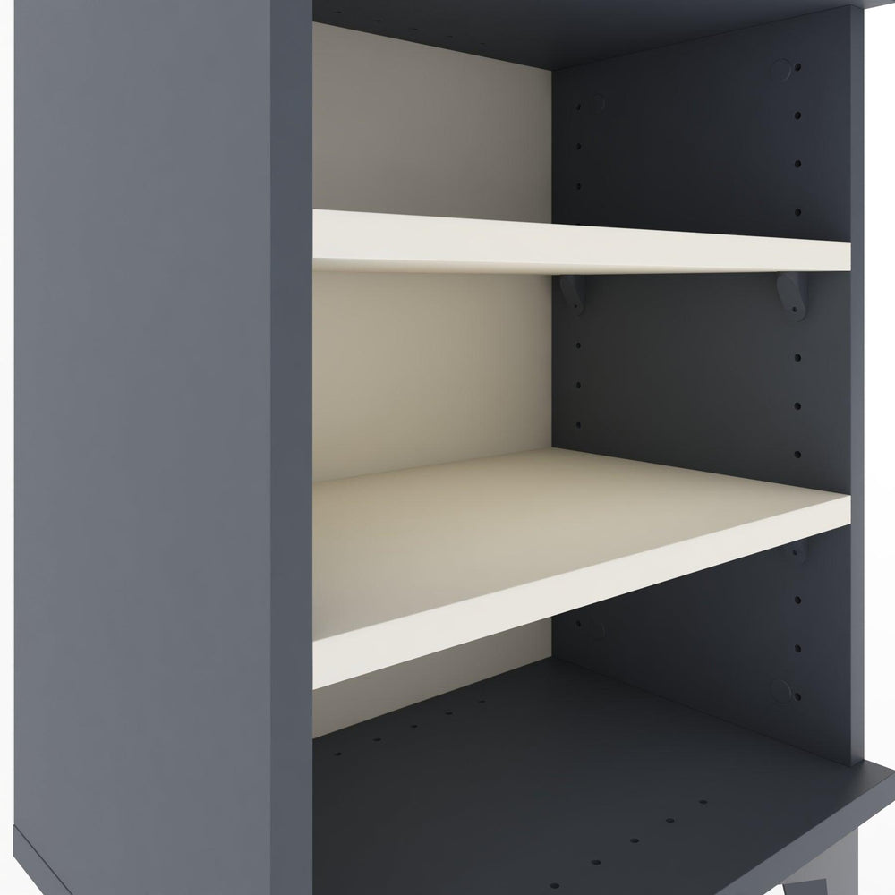 Woodntry Modüler Komodin Üç Raflı 44x30x52 cm Antrasit - Woodntry