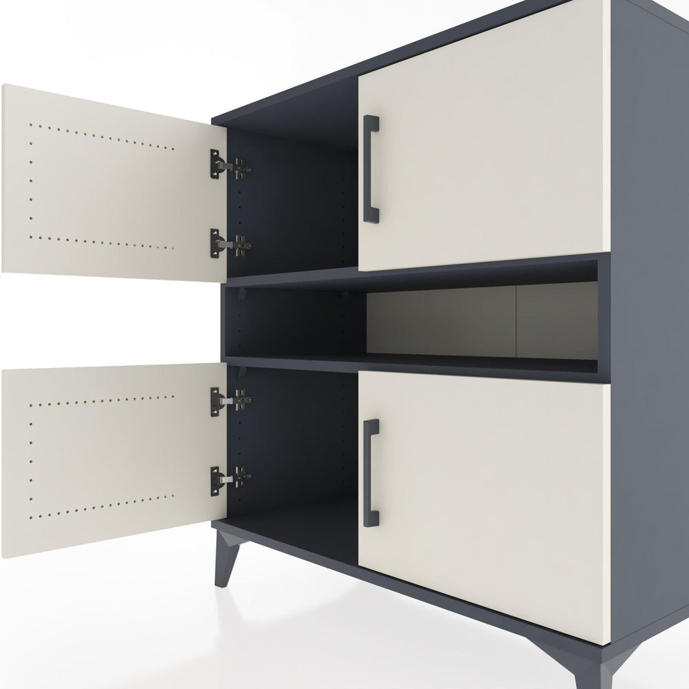 Woodntry Modular Dresser Anthracite 88x44x84 cm with Cover and Shelf KR104-2