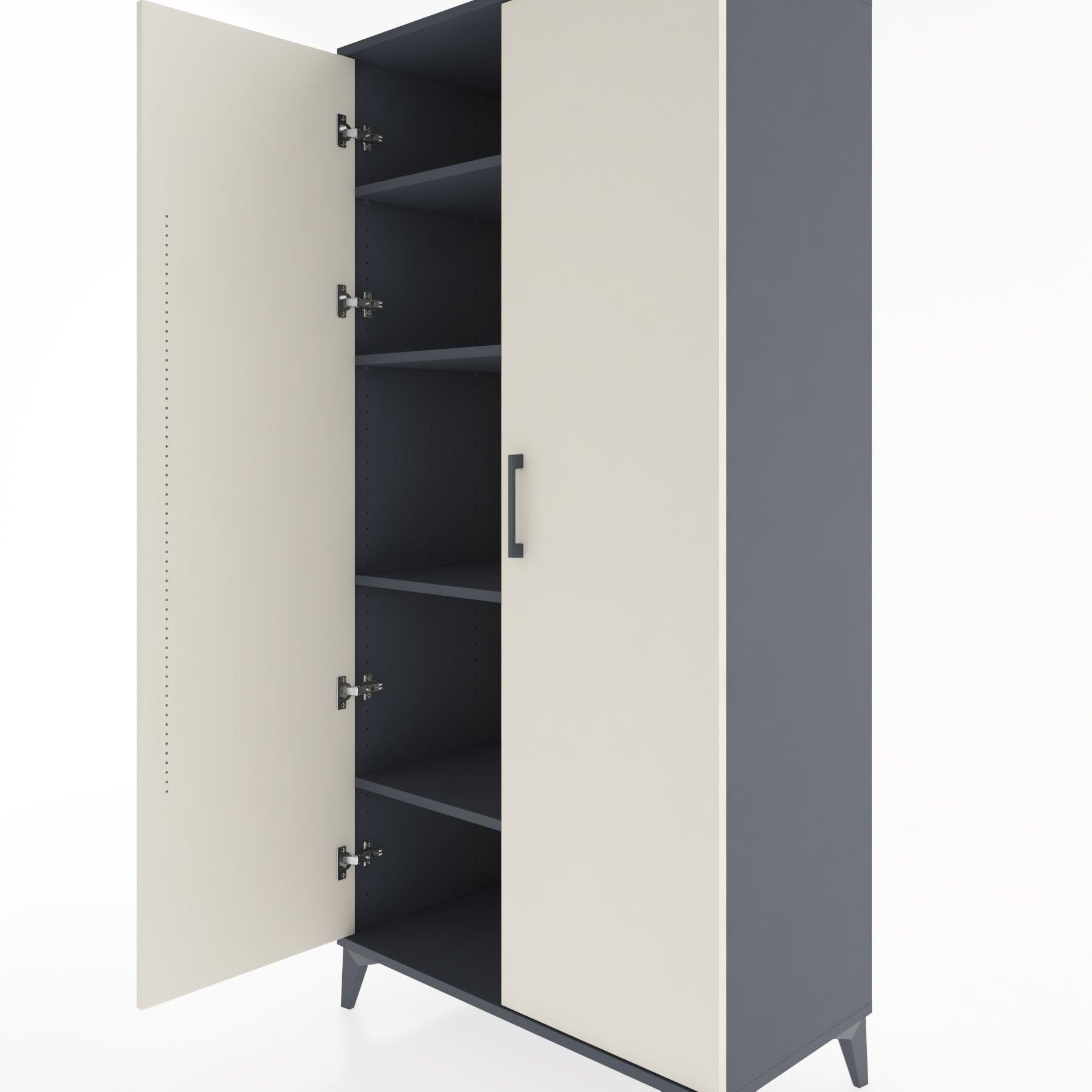 Woodntry Modular Cabinet Anthracite 88x44x170 cm with Cover K9-2