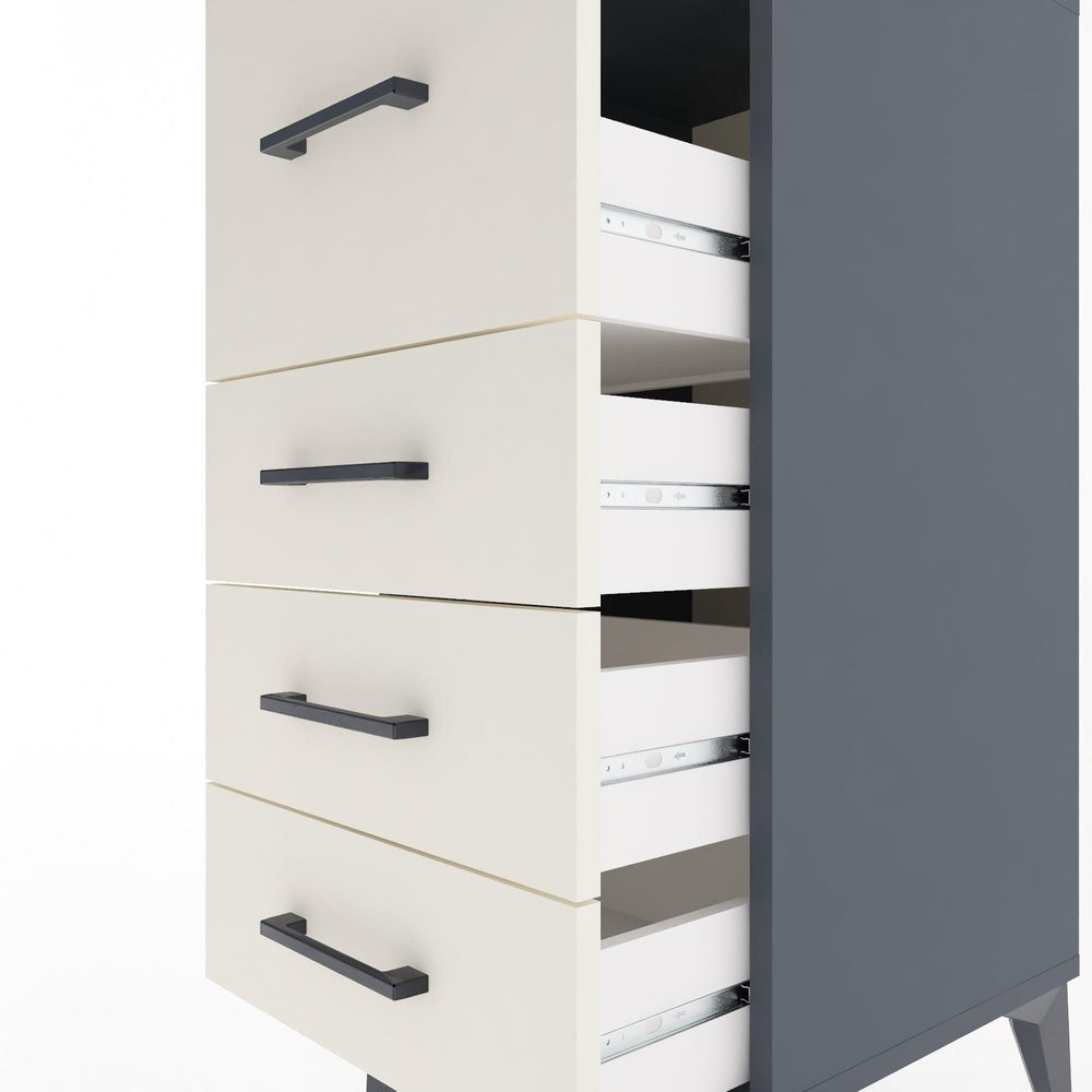 Woodntry Modular Nightstand Anthracite 44x44x84 cm Drawer C1-2